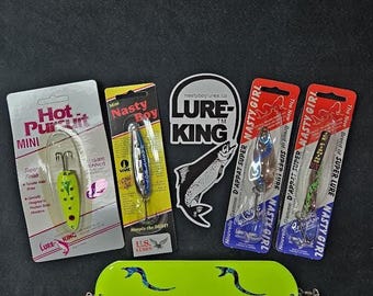 Lure King Nasty Boy Girl Fishing Lures, Vintage Old Stock (New Packaging)