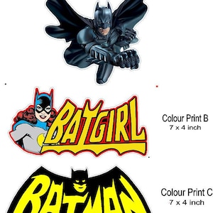 Batman digital color print vinyl sticker, car window decal, bumper, Gotham, DC comics Batgirl