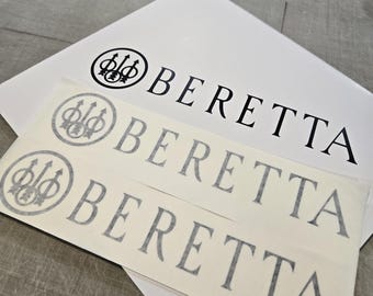 Beretta Vinyl Decal  Sticker gun rifle Logo Car Truck Window laptop Gun Case Pistol firearms