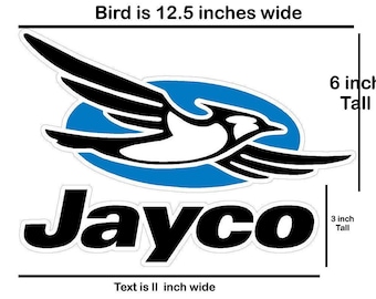 Jayco Bird Decal & Text RV Trailer Camper Replacement Graphic Sticker Logo