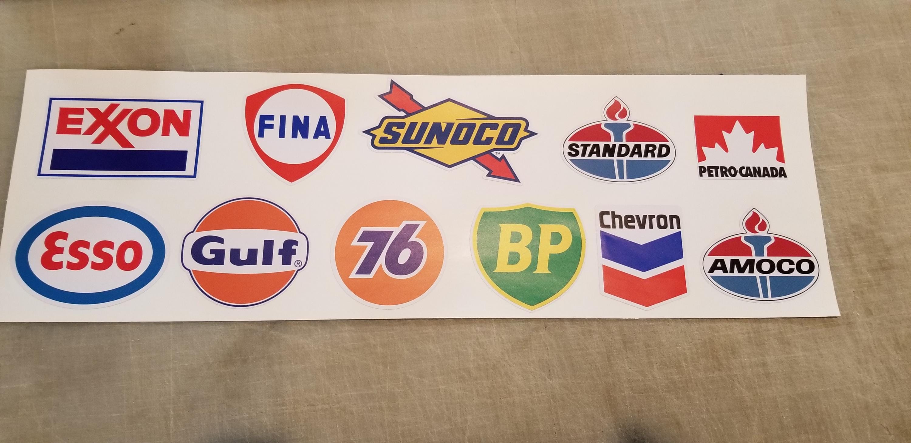 11 Gas Station Vinyl Stickers Service Center Locker Tool Lunch Box ...