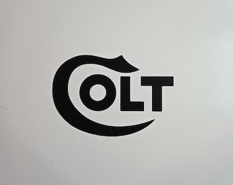 Colt logo Hand gun Vinyl sticker decal cars trucks boats wall Firearms