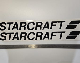 Set of 2 Starcraft RV trailer boat replacement Vinyl sticker decals