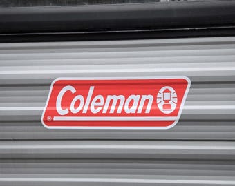 Vintage Coleman Pop-up Camper Decal - 13.67
