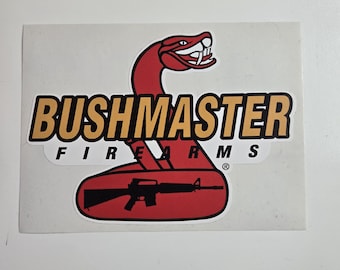 BUSHMASTER FIREARMS DECAL Logo Die-cut Vinyl Sticker R237 AR15 Bumper cars truck gun case