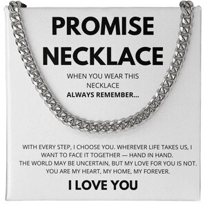 Versprechen Halskette für ihn - Sentimentales Geschenk für Freund - für meinen Mann Schmuck - Goldkette für Männer - Valentinstag Geburtstag Jahrestag