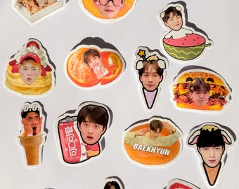 EXO Meme Sticker pack, 30 funny stickers available, ot9, exo gift idea, k-pop