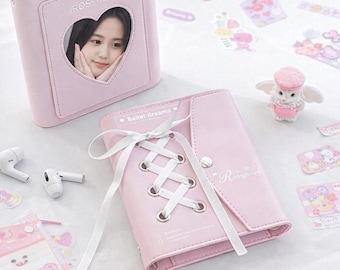 Kawaii Pink M5 Journal Binder – Balletcore Photo Diary for Kpop Fans