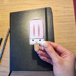 Kawaii Süßer pinker Eiscream Popstickle Sticker