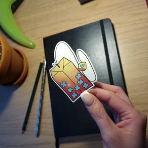 Tea time, Teebeutel, artsy, fantasy, Blumen glänzender Sticker Aufkleber
