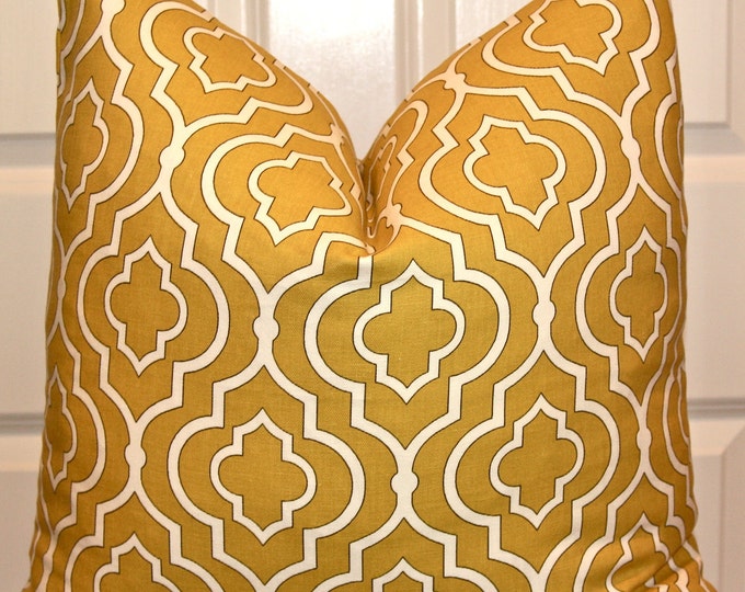 20x20 Yellow Lattice Pillow Cover Etsy