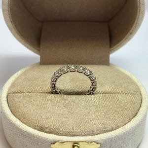 18K White Gold Natural Diamond Wedding Band 2.0-carats set 3/4-way-around