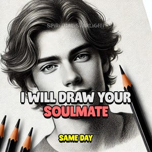 Soulmate Drawing, Psychic Sketch of Your Future Partner, Same Day Delivery