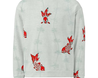 The Red Koi Fish Sweatshirt – All-Over Print Japanese Art Crewneck
