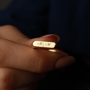 Gold-Filled Personalized Name Ring: Stackable Custom Jewelry