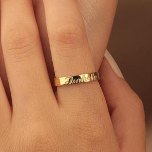 Stackable Name Rings - Handcrafted Gold-Filled Personalized Jewelry for Effortless Stacking & Unique Gifts for Her