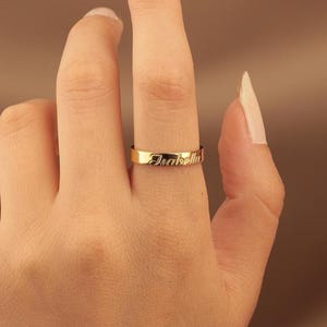 Gold Filled Stackable Name Ring: Personalized Stacking Jewelry