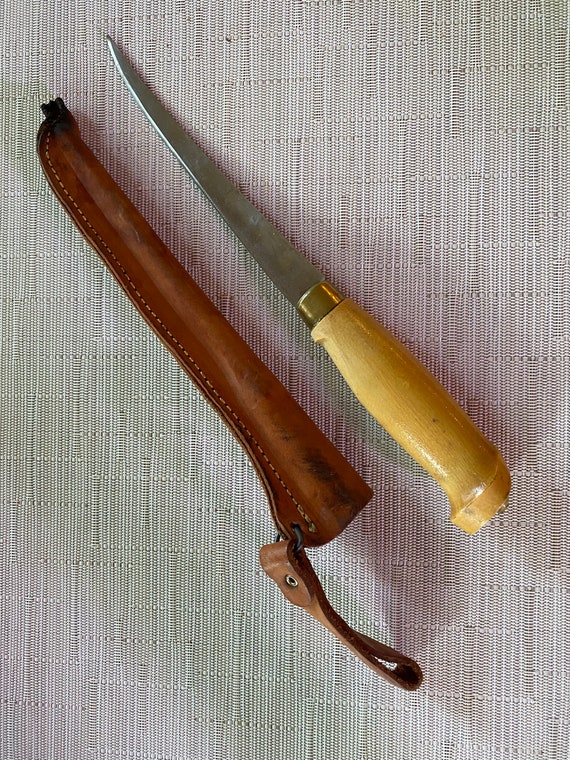 Vintage Rapala Fish and Fillet Boning Hunting Knife With Tooled
