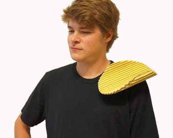 The Original Chip on your Shoulder - Funny Pun Adult Halloween Costume Women's Men's unique creative Haloween Costume Easy, fits all sizes