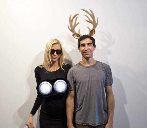 Deer in the Headlights Couples Halloween Costume Pun Play on Words