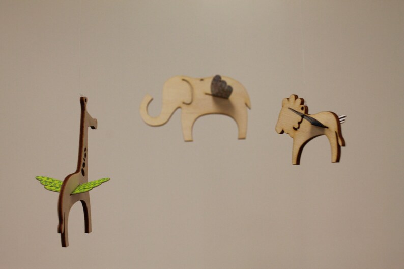 Cute Modern Birch Plywood Mobile to Hang Over Baby Crib W/ Etsy