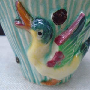 Vintage 1950s Ceramic Japan Duck Small Flowerpot