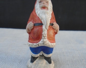 Figurka kredowa Putz Santa Vintage z lat 40. XX wieku w Japonii