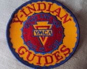 Vintage Extra Large Y Indian Guides YMCA Sew On Patch Father and Son Pals Forever