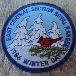 Vintage Winter Day PARTICIPANT  Royal Rangers Boys Group East Central Section 1986 Sew On Patch