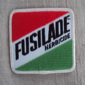 Vintage 1970s Fusilade Herbicide Fertilizer Sew On Iron On uniform patch