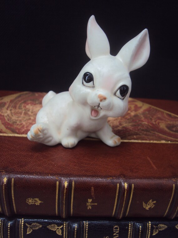 Vintage Super Derpy Weirdly Cute Tiny Bunny Norcrest Napco Made in