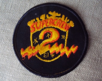 Vintage 1990s Iron On Super Crew 2 Crazy patch