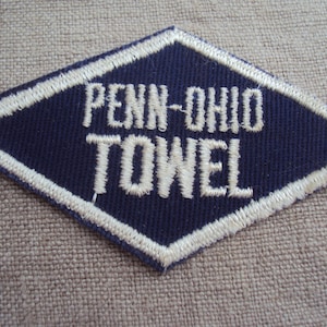 Vintage 1960s Penn-Ohio Towel Uniform  Patch