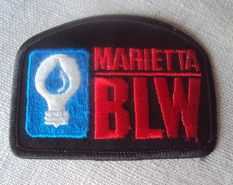 Vintage Iron On Sew On Marietta BLW Uniform Patch