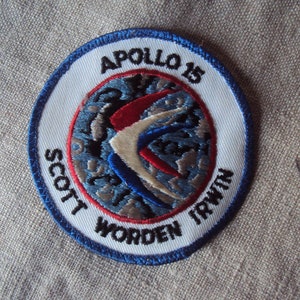 Vintage 1971 Apollo 15 Space Shuttle  NASA Astronaut Sew on Patch Scott Worden  Irwin