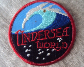 Vintage 1960s  Under Sea World  Travel Patch