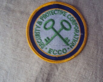 Vintage  70s ECCO Security and Protective Corporation Uniform Sew On Patch