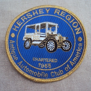 Vintage Hershey Region Antique Automobile Club of America Chartered 1955 Sew On Patch