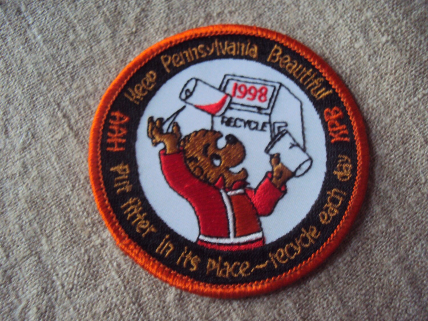 Patch Keep Pennsylvania Beautiful Adopt A Highway Berenstain Bears - 1998 Vintage