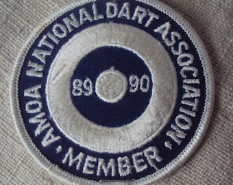 Vintage AMOA  National Dart  Association  Member Uniform   Sew On Patch