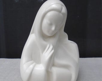 Vintage MCM Hull Madonna Virgin Mary Pottery Planter Figurine Made in USA Heavy Piece