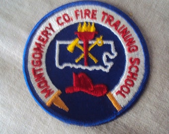 Vintage Montgomery County Fire Training School Uniform  Patch