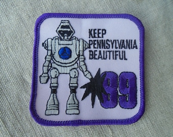 Naszywka do przyszycia Vintage Keep Pennsylvania Beautiful z 1989 roku