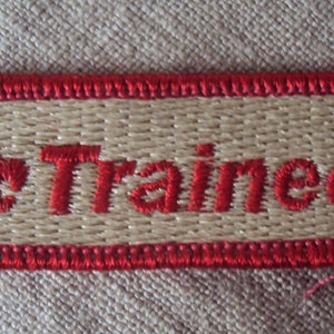 Vintage TRAINED Scouting Bügelbild Aufnäher Aufnäher