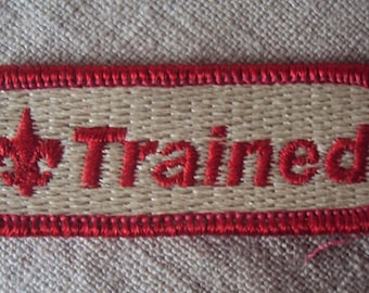 Naszywka do przyszycia Vintage TRAINED Scouting