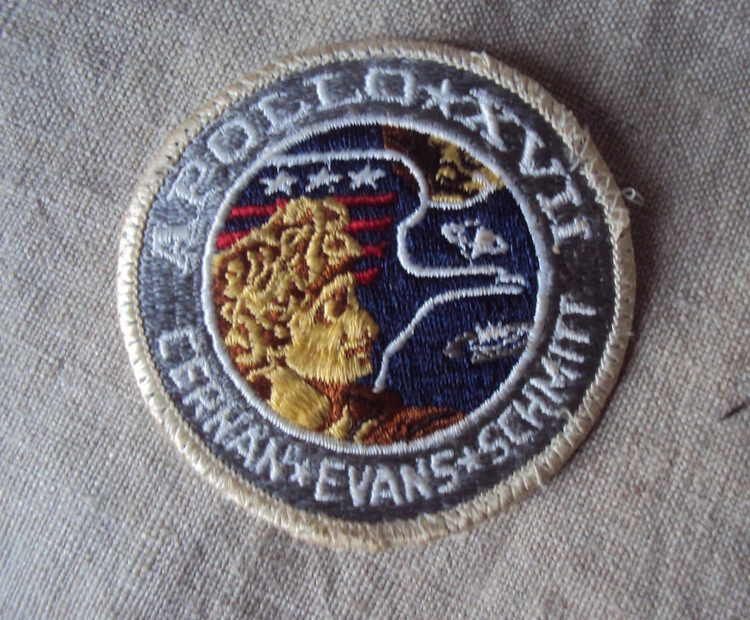 Vintage 1972 Apollo XVII Space Shuttle NASA Astronaut Sew on Patch ...