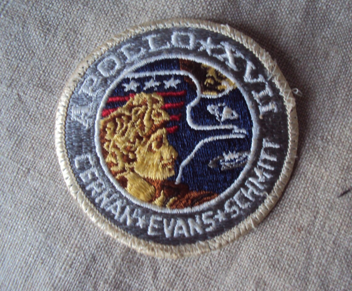 Vintage 1972 Apollo XVII Space Shuttle NASA Astronaut Sew on Patch ...