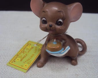 Vintage Josef Original Postman Mouse With Mail Bag Figurine MWT Figure ...