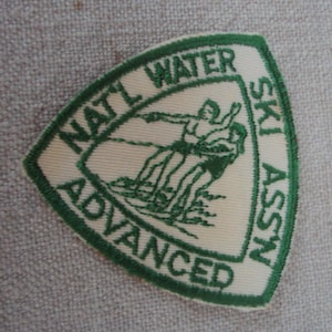 Vintage 60s National Ski Association Advance Skiing Sew On Patch