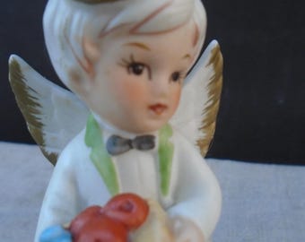 Vintage Ceramic August Birthday Angel Boy Brinn's Numbered AMA-114